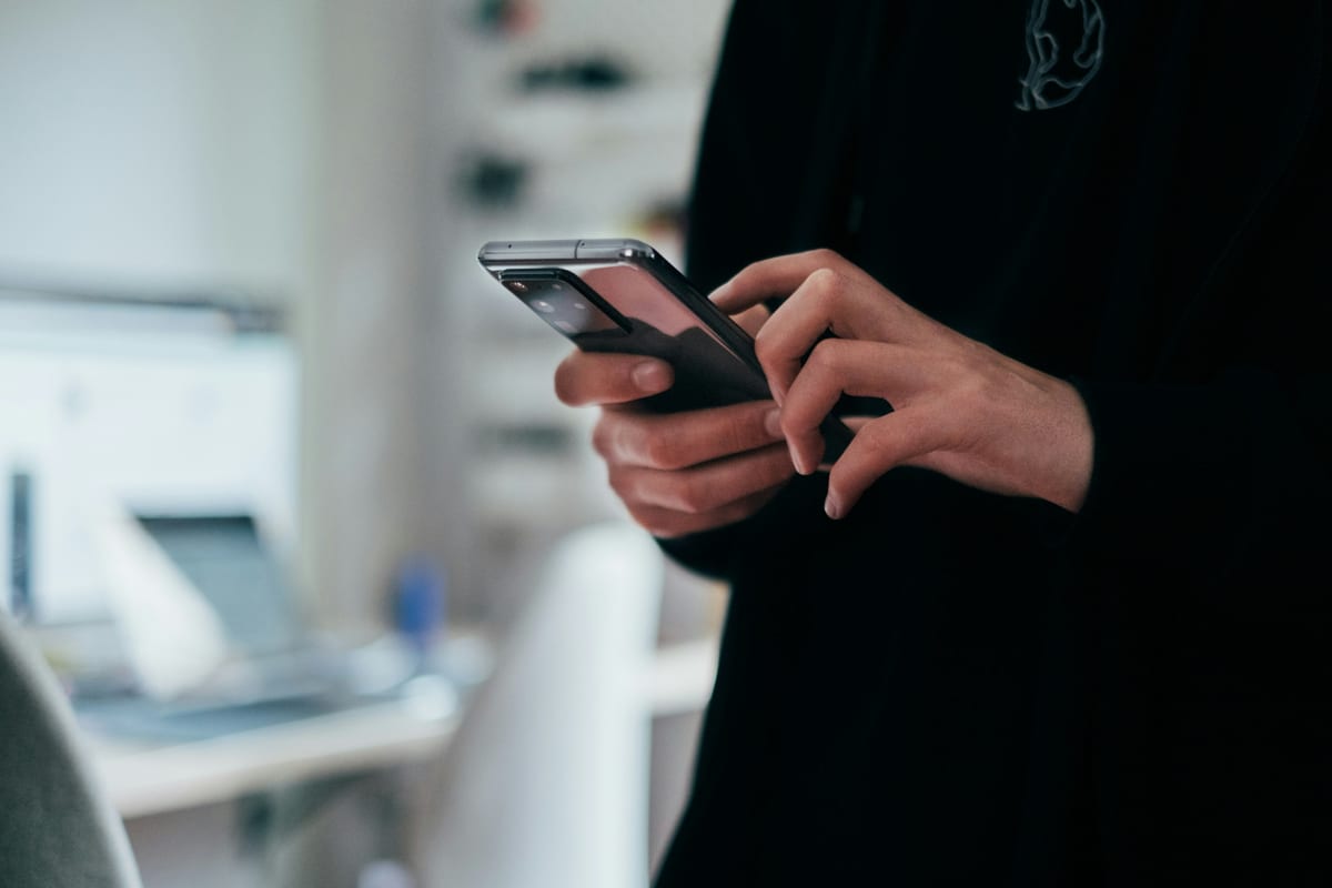 A smartphone ready for a conversation